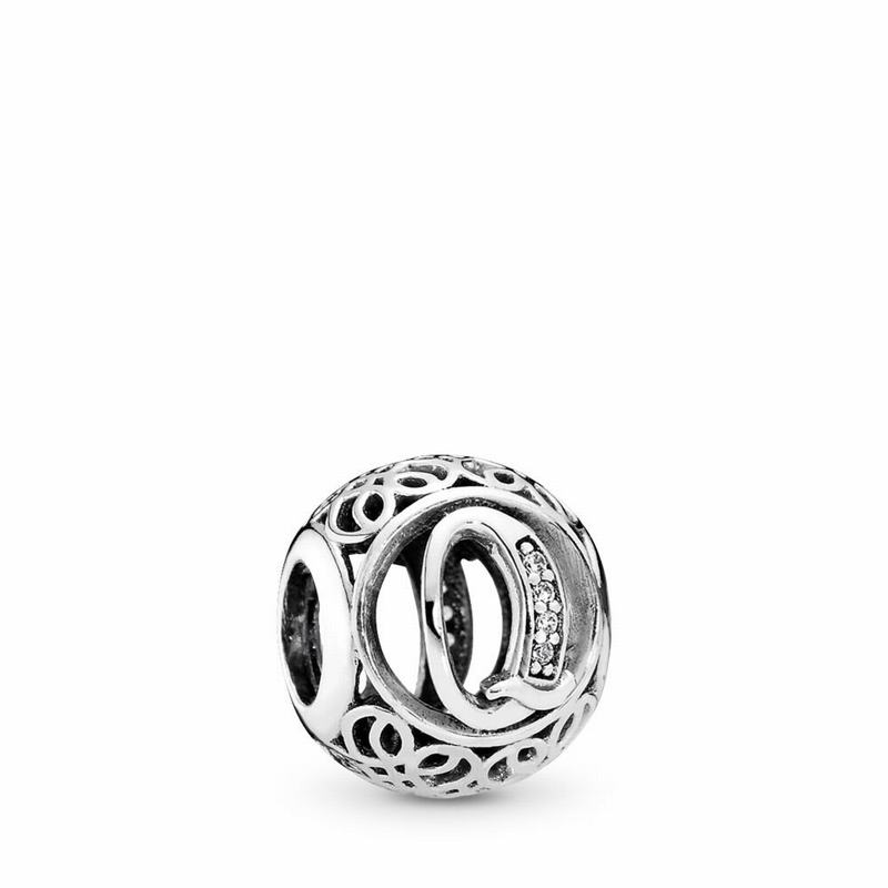 Pandora Vintage Q Charm Online NZ, Sterling Silver (924650-QGN)